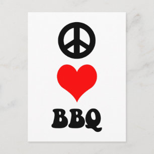 Postal BBQ de amor de paz
