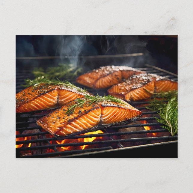 Postal BBQ Glazed Salmon fish (Anverso)