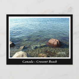 Postal BC, Canadá, playa de media luna