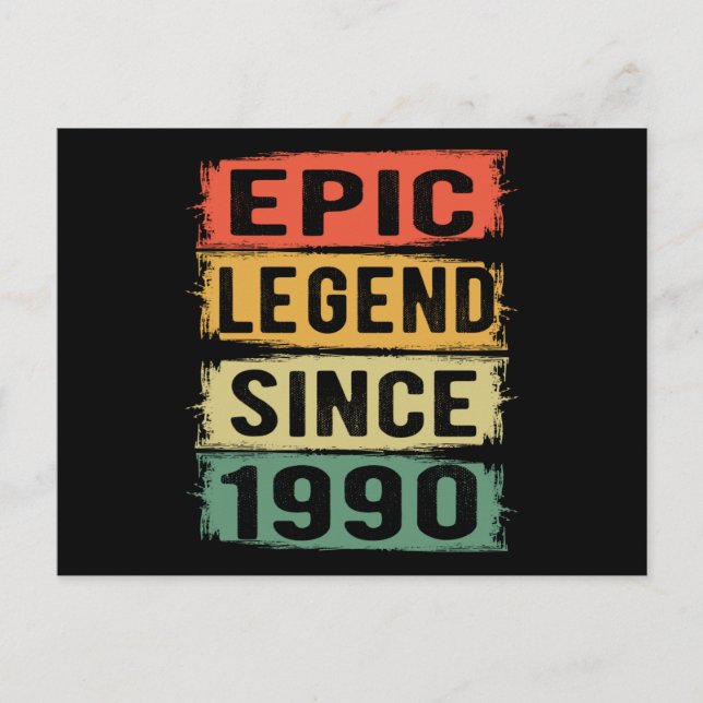 Postal Bday Epic Legend de 35 años regalo de cumpleaños 3 (Anverso)