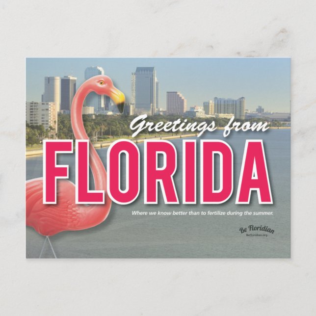 Postal Be Floridian - Postcard de Florida (Anverso)