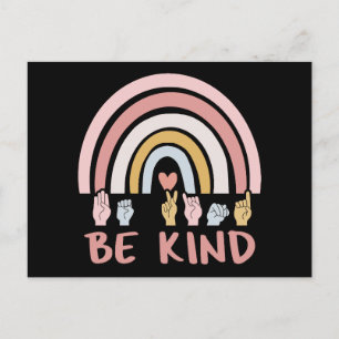 Postal Be Kind ASL III - Lenguaje Rótulo americano