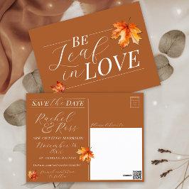 Postal Be Leaf In Love Rust Fall Wedding Save the Date