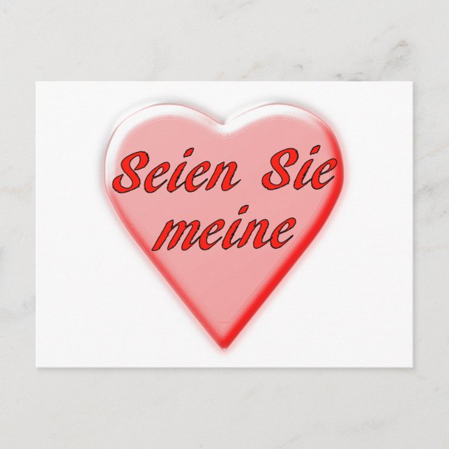 Postal Be Mine card (Anverso)