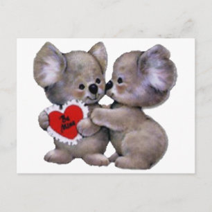 Postal Be Mine Koalas