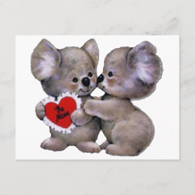 Postal Be Mine Koalas (Anverso)