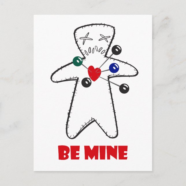 Postal "Be Mine" Voodoo Doll (Anverso)