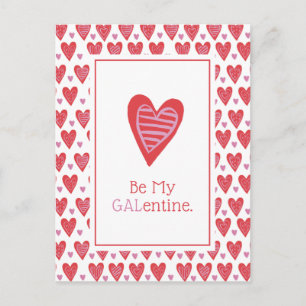 Postal Be my Galentine