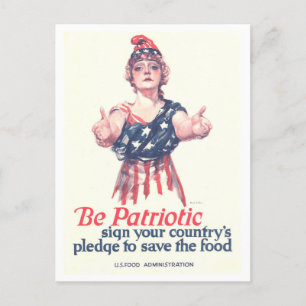 Postal "Be Patriotic: Save Food" (Sé patriótico: Salva co
