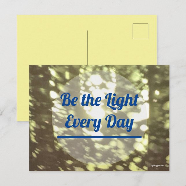Postal Be the Light (Anverso / Reverso)