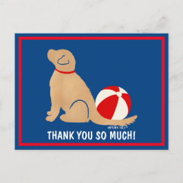 Postal Beach Days Golden Retriever Dog Gracias Postcard
