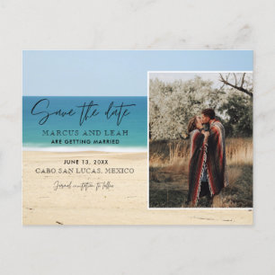 Postal Beach Destination Wedding Photo Save the Date