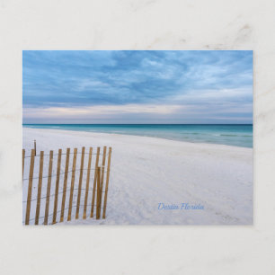 Postal Beach Fence Morning Destin Florida Postcard