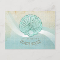 Beach House Clam Shell Aqua Blue ID623
