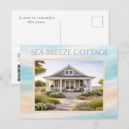 Postal Beach House Vacation Rental Rebooking Card with QR