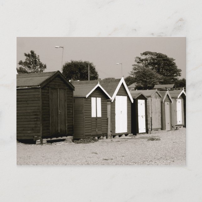 Postal Beach Huts, Isla Mersea, Essex, Inglaterra (Anverso)