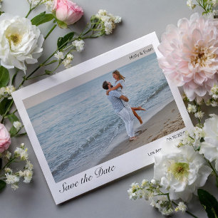 Postal Beach Romance Border Photo Wedding Save the Date
