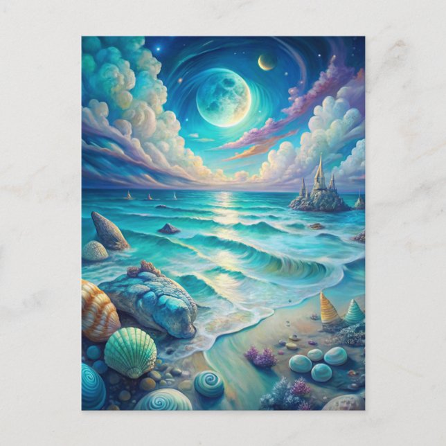 Postal Beach Scene  (Anverso)