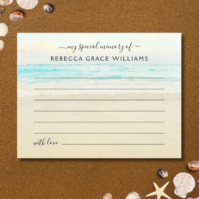 Postal Beach Share A Memory Photo Funeral (Beach Share A Memory Card)