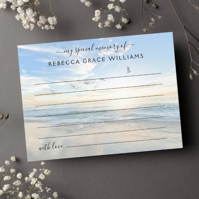 Postal Beach Share A Memory Photo Funeral (Beach Share a Memory Card)
