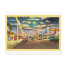 Beach Street en la noche en Savin Rock, CT