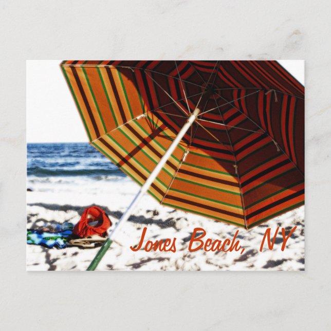 Postal "Beach Umbrella Glow", Jones Beach, NY Postcard (Anverso)