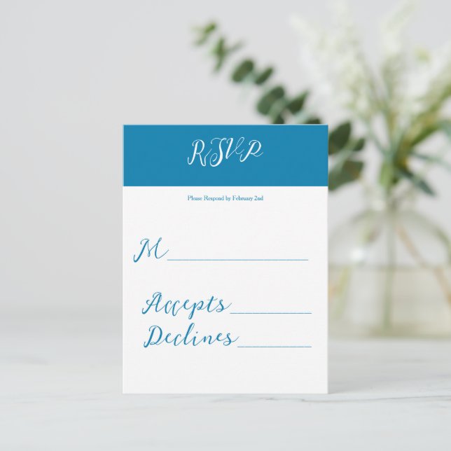 Postal Beach Wedding Isle in the Sun RSVP Enclosure Card (Anverso de pie)