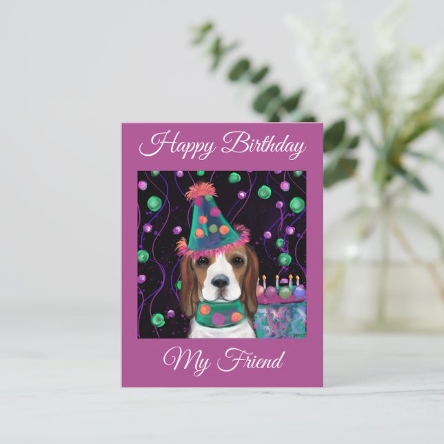 Postal Beagle (Anverso de pie)