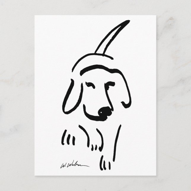 Postal Beagle determinado (Anverso)