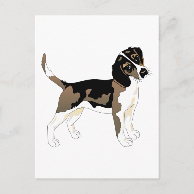 Postal Beagle Dog Mascota Animales Paz Amor (Anverso)