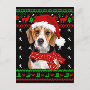 Postal Beagle Dog Navidades suéteres feos Perros Perros