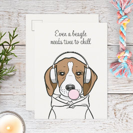 Postal Beagle escalofriante con perro gracioso de Bubbleg
