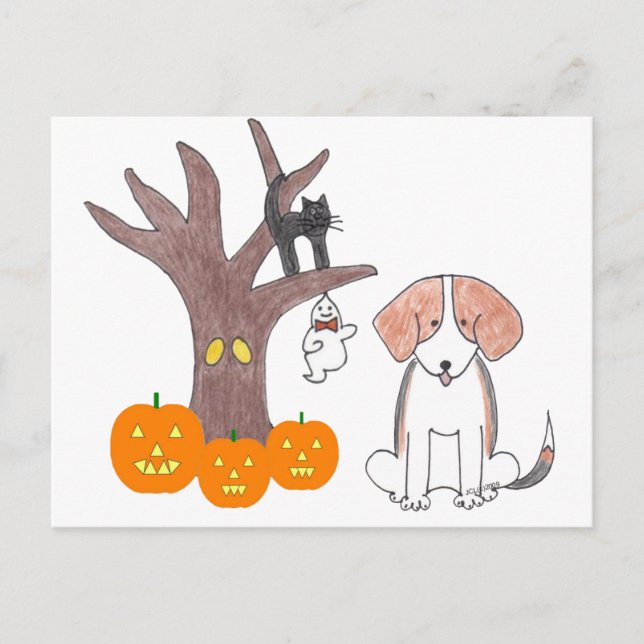 Postal Beagle Fall (Anverso)