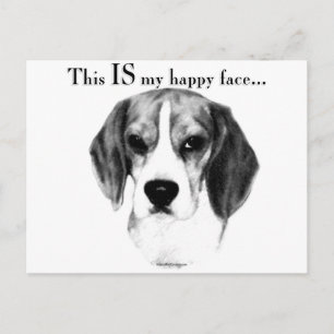 Postal Beagle Happy Face