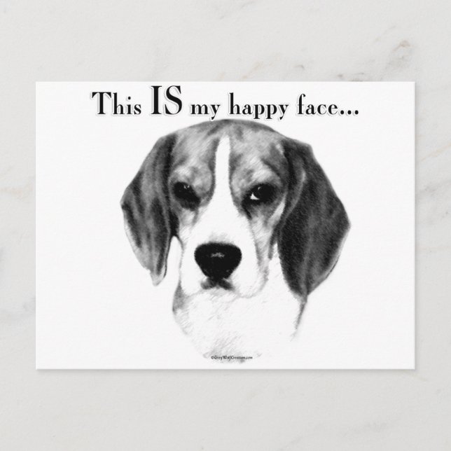 Postal Beagle Happy Face (Anverso)