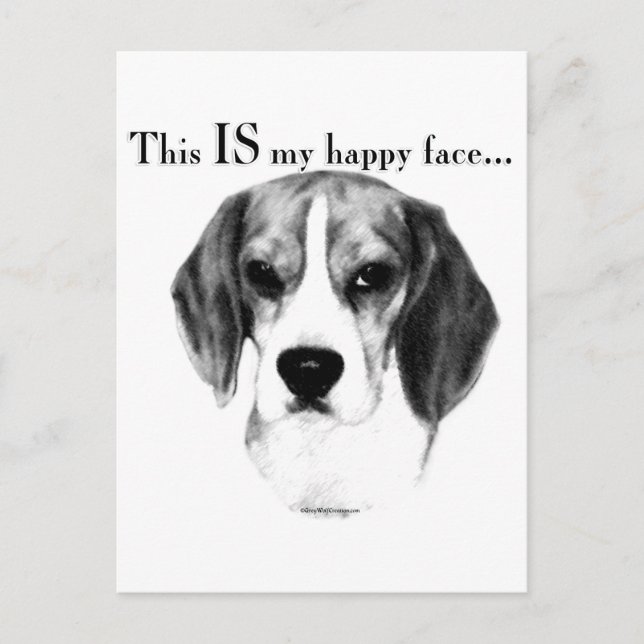Postal Beagle Happy Face (Anverso)
