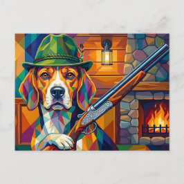 Postal Beagle Jäger Pop Art – Moderner Jagdhund