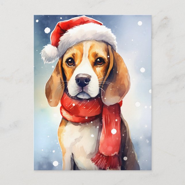 Postal Beagle Navidades (Anverso)
