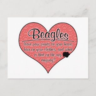 Postal Beagle Paw Imprime Humor De Perro