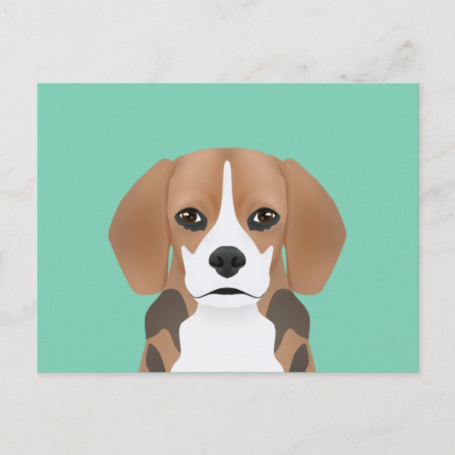 Postal Beagle personalizado (Anverso)