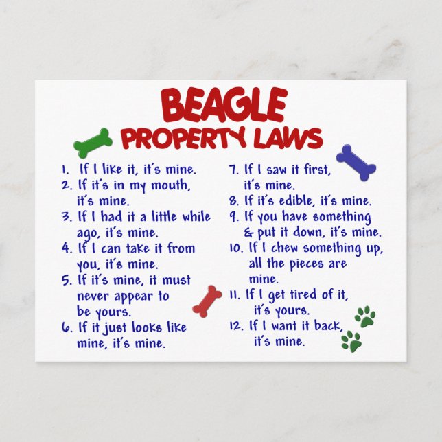 Postal BEAGLE Property Laws 2 (Anverso)