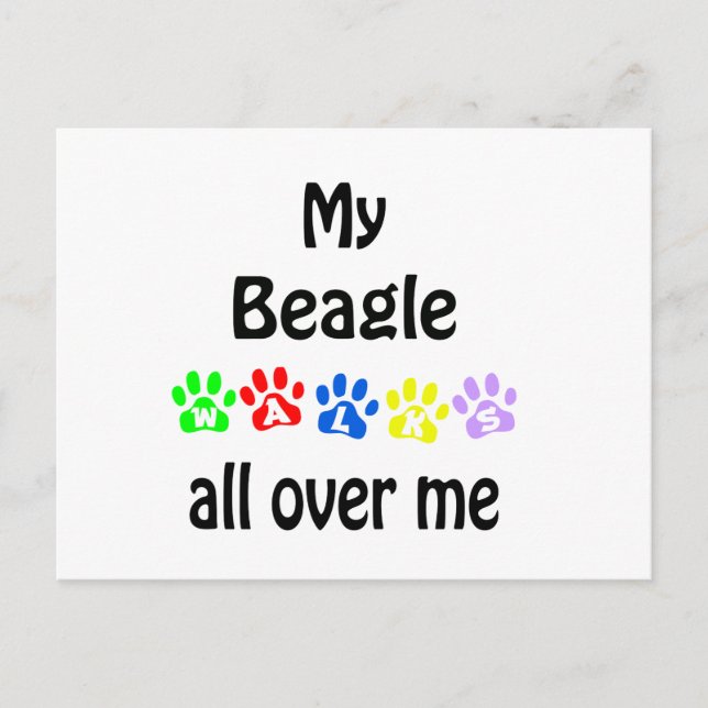 Postal Beagle Walks Design (Anverso)