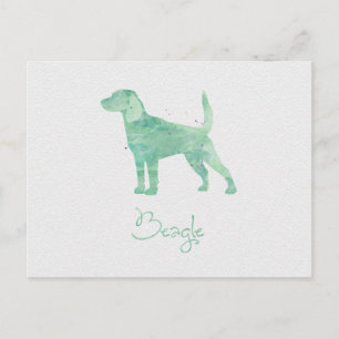 Postal Beagle Watercolor Design
