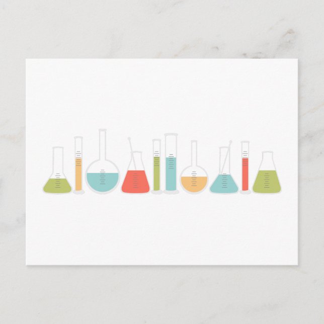 Postal Beakers de ciencia (Anverso)