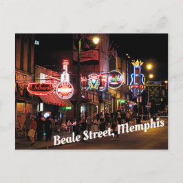 Postal Beale Street, Memphis, escena nocturna de Tennesee