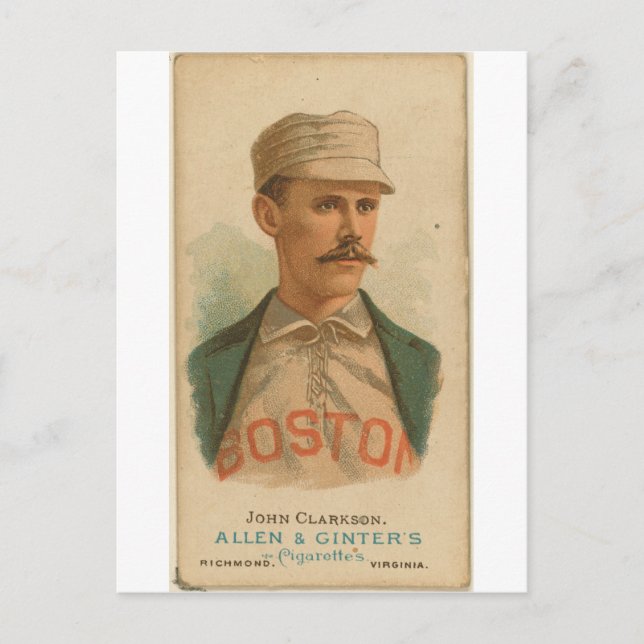 Postal Beaneaters de Boston de John Clarkson 1887 (Anverso)