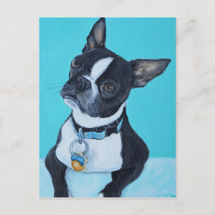 Postal Beans the Boston Terrier Painting