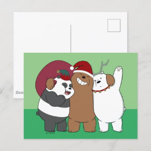 Postal Bear Bears - Saludos de la temporada