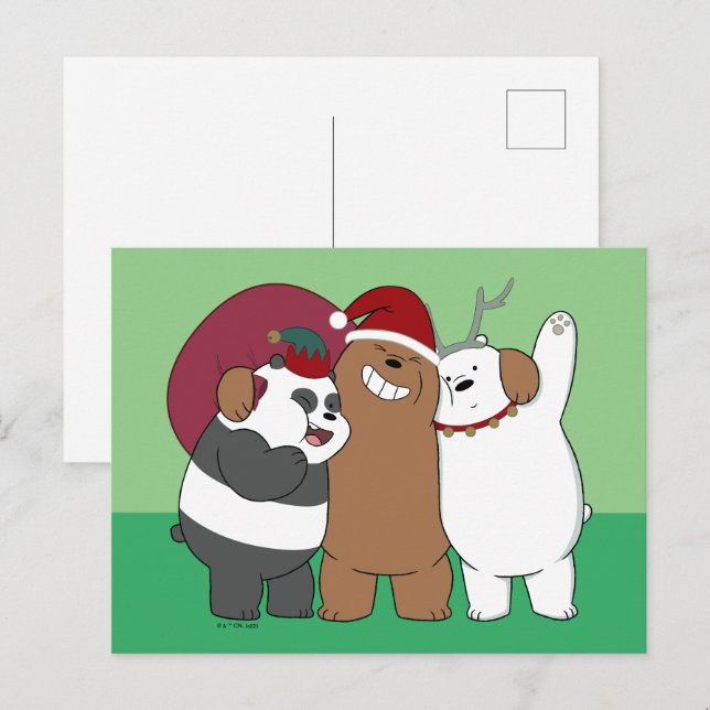 Postal Bear Bears - Saludos de la temporada (Anverso / Reverso)