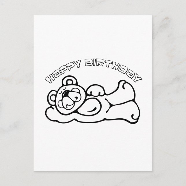 Postal Bear de cumpleaños (Anverso)